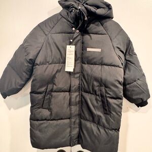 Kids Black Puffer Jacket